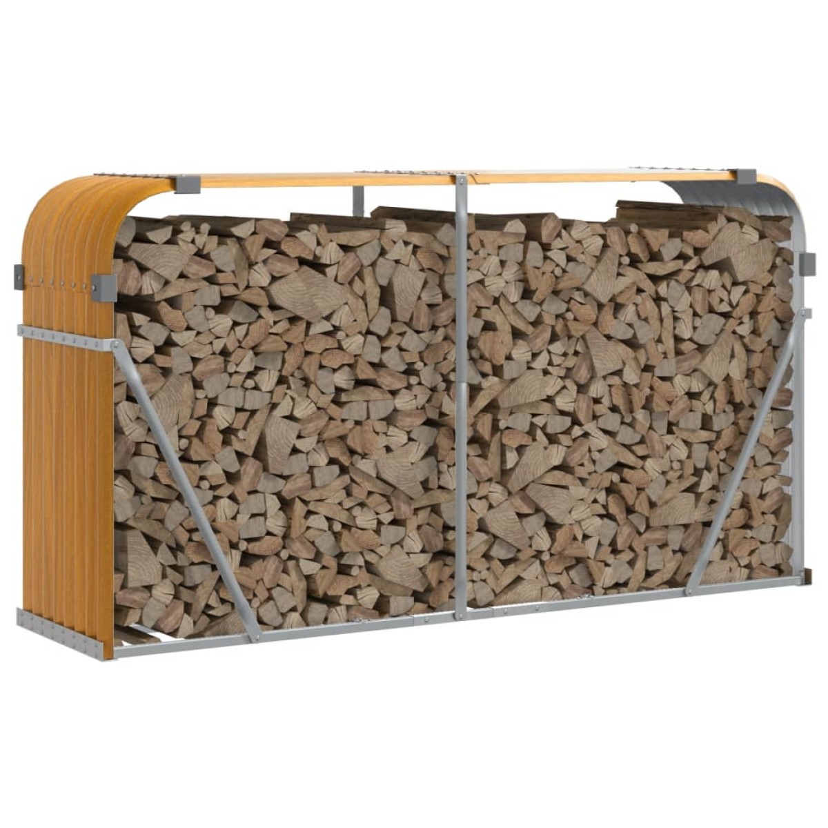 vidaXL Ξυλοθήκη Αν. Καφέ 180x45x100 εκ. από Γαλβανισμένο Ατσάλι