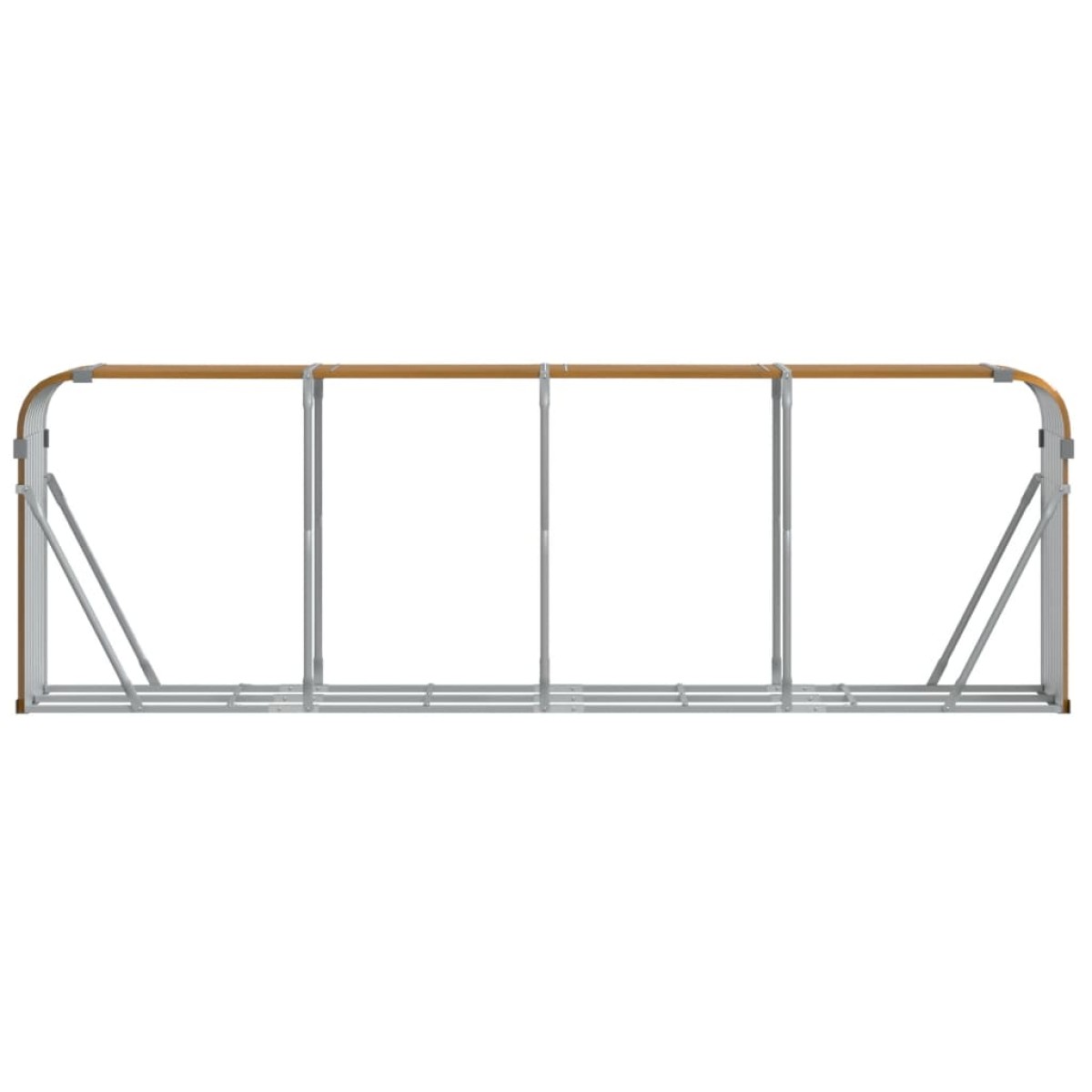 vidaXL Ξυλοθήκη Αν. Καφέ 300x45x100 εκ. από Γαλβανισμένο Ατσάλι