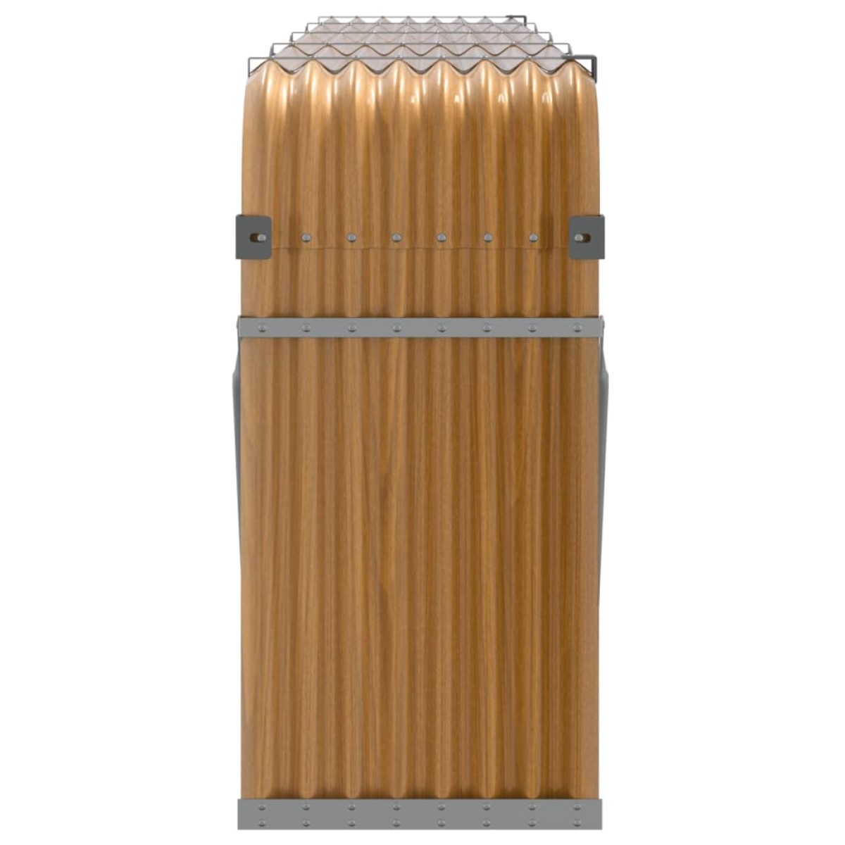 vidaXL Ξυλοθήκη Αν. Καφέ 300x45x100 εκ. από Γαλβανισμένο Ατσάλι
