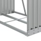 vidaXL Ξυλοθήκη Ασημί 80x45x120 εκ. από Γαλβανισμένο Ατσάλι
