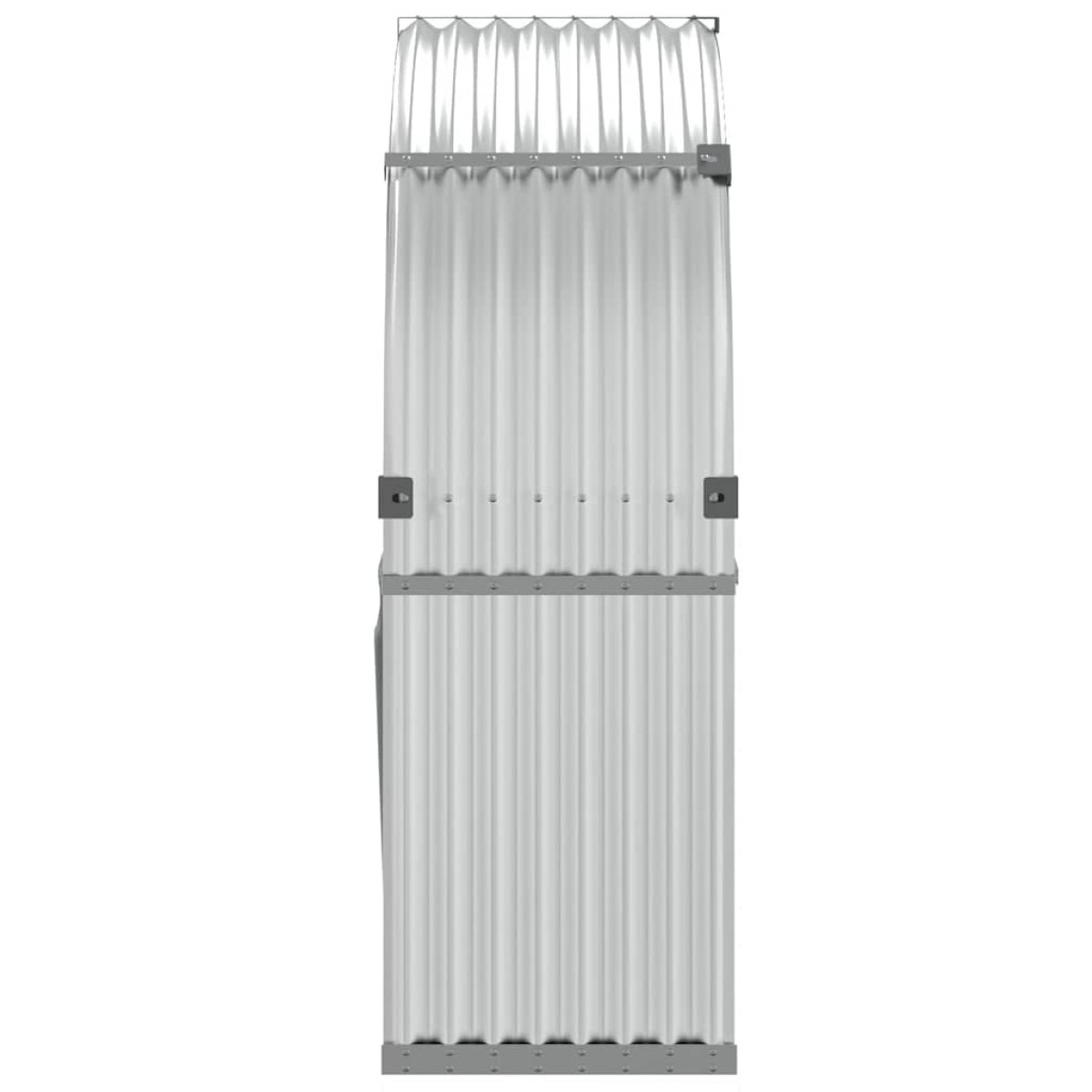 vidaXL Ξυλοθήκη Ασημί 120x45x140 εκ. από Γαλβανισμένο Ατσάλι