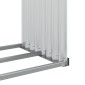 vidaXL Ξυλοθήκη Ασημί 120x45x210 εκ. από Γαλβανισμένο Ατσάλι