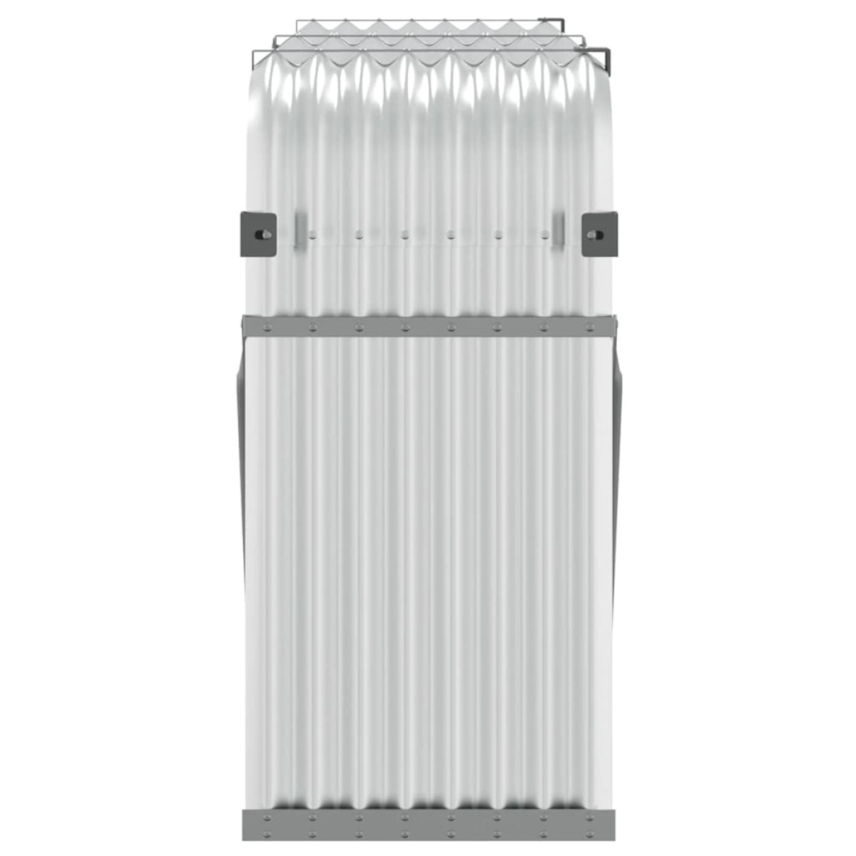vidaXL Ξυλοθήκη Ασημί 180x45x100 εκ. από Γαλβανισμένο Ατσάλι