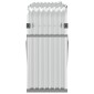 vidaXL Ξυλοθήκη Ασημί 180x45x100 εκ. από Γαλβανισμένο Ατσάλι