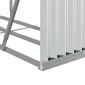 vidaXL Ξυλοθήκη Ασημί 180x45x100 εκ. από Γαλβανισμένο Ατσάλι