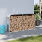 vidaXL Ξυλοθήκη Ασημί 180x45x100 εκ. από Γαλβανισμένο Ατσάλι