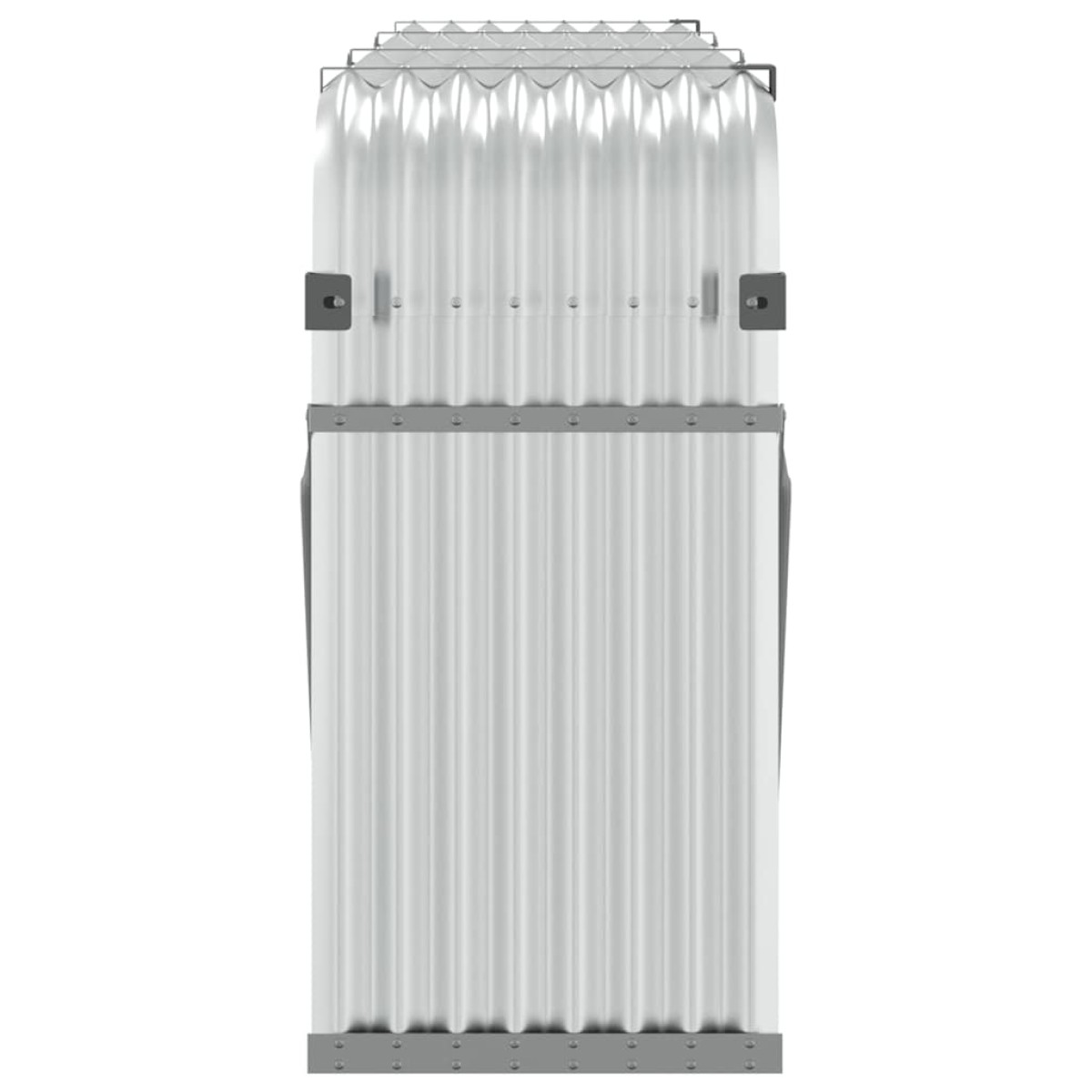vidaXL Ξυλοθήκη Ασημί 234x45x100 εκ. από Γαλβανισμένο Ατσάλι