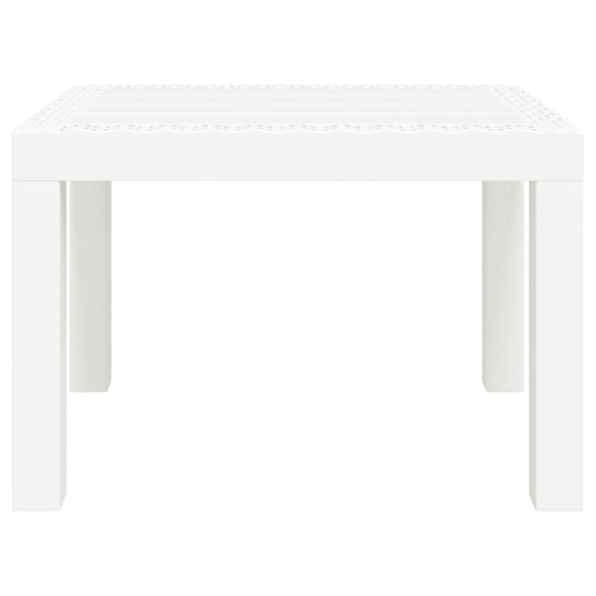 vidaXL Τραπέζι Κήπου Λευκό 59 x 47 x 40 εκ. Πολυπροπυλένιο