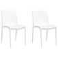 vidaXL Καρέκλες Κήπου 2 τεμ. Λευκές 50x46x80 εκ. από Πολυπροπυλένιο