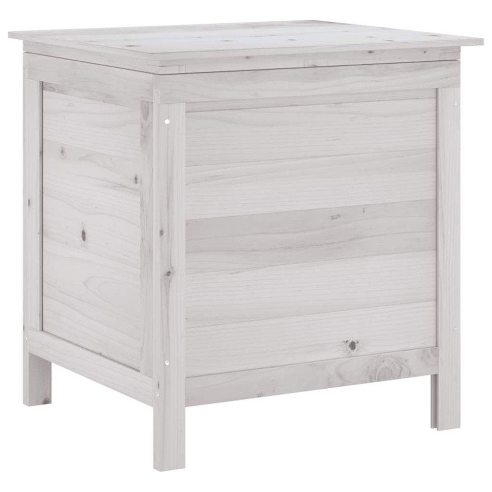 vidaXL Μπαούλο Αποθ. Κήπου Λευκό 50 x 49 x 56,5 εκ. Μασίφ Ξύλο Ελάτης