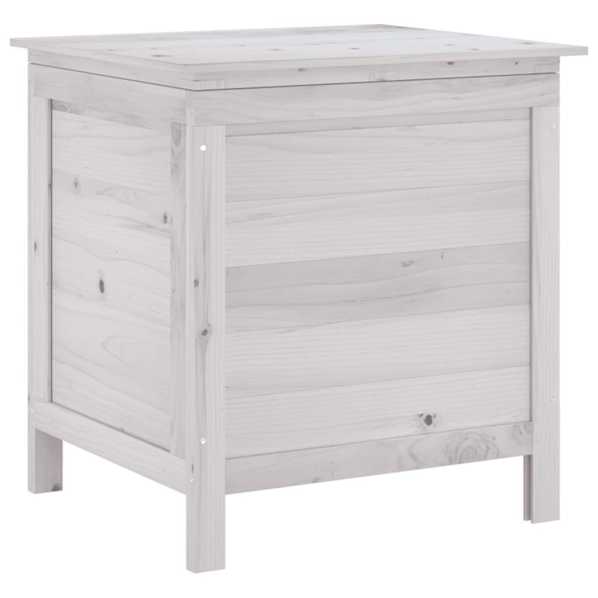 vidaXL Μπαούλο Αποθ. Κήπου Λευκό 50 x 49 x 56,5 εκ. Μασίφ Ξύλο Ελάτης