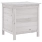 vidaXL Μπαούλο Αποθ. Κήπου Λευκό 50 x 49 x 56,5 εκ. Μασίφ Ξύλο Ελάτης