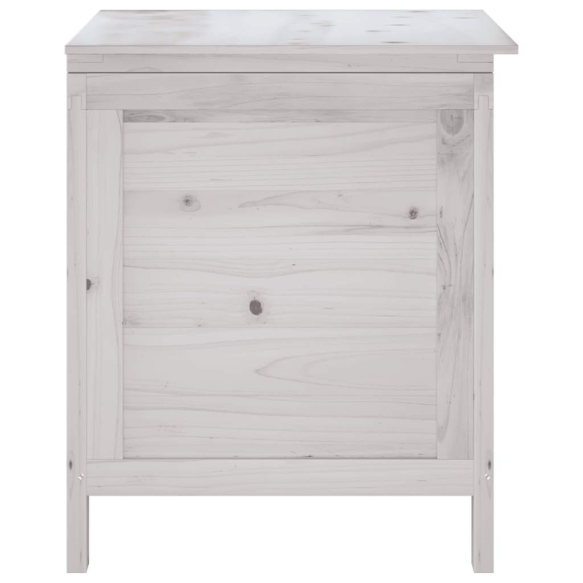 vidaXL Μπαούλο Αποθ. Κήπου Λευκό 50 x 49 x 56,5 εκ. Μασίφ Ξύλο Ελάτης