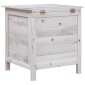 vidaXL Μπαούλο Αποθ. Κήπου Λευκό 50 x 49 x 56,5 εκ. Μασίφ Ξύλο Ελάτης