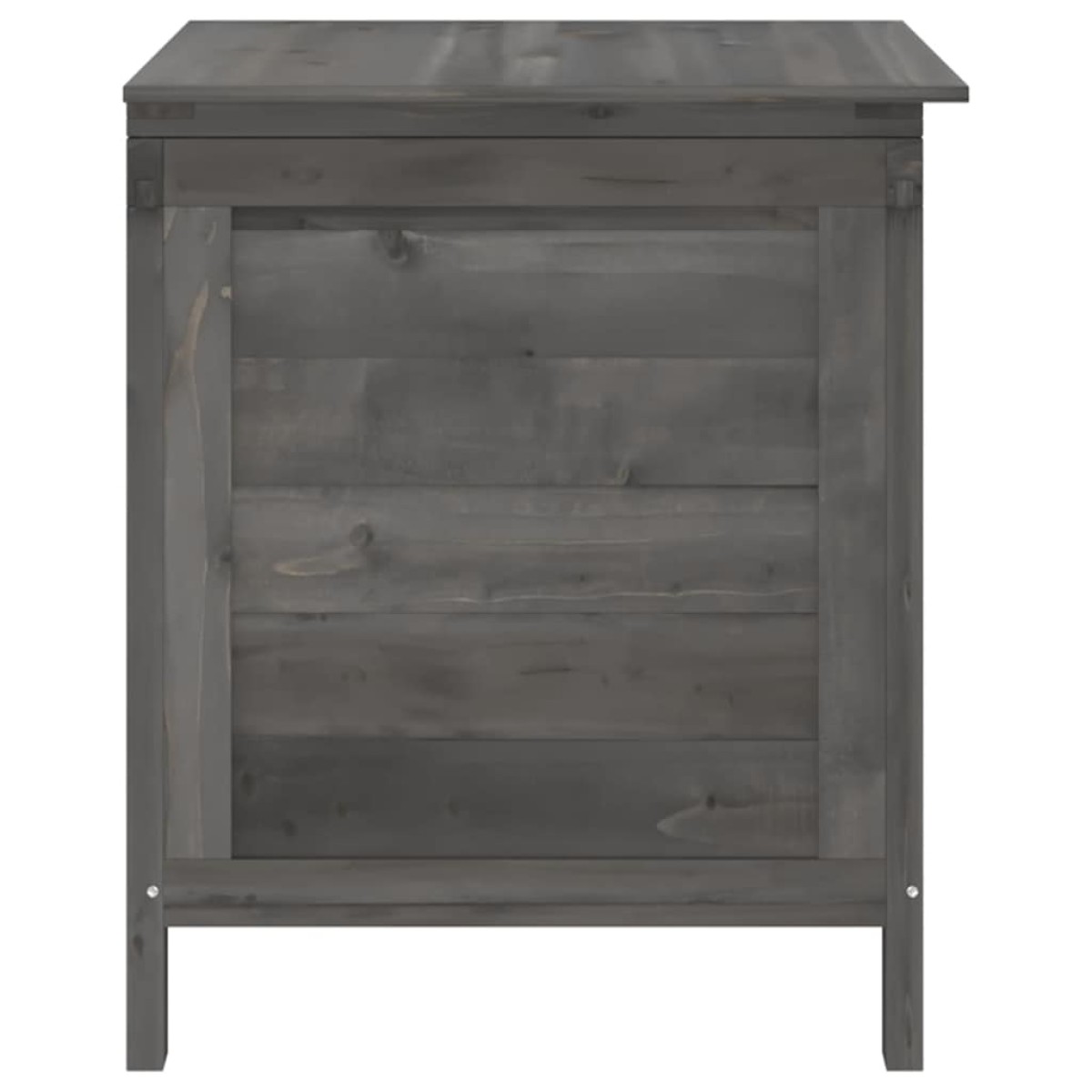vidaXL Μπαούλο Αποθ. Κήπου Ανθρακί 50x49x56,5 εκ Μασίφ Ξύλο Ελάτης