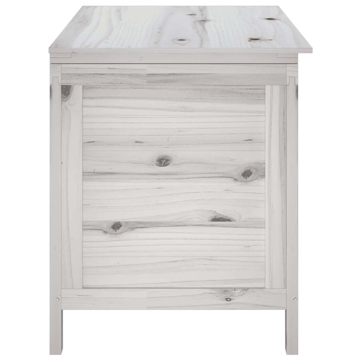vidaXL Μπαούλο Αποθ. Κήπου Λευκό 99x49,5x58,5εκ Μασίφ Ξύλο Ελάτης