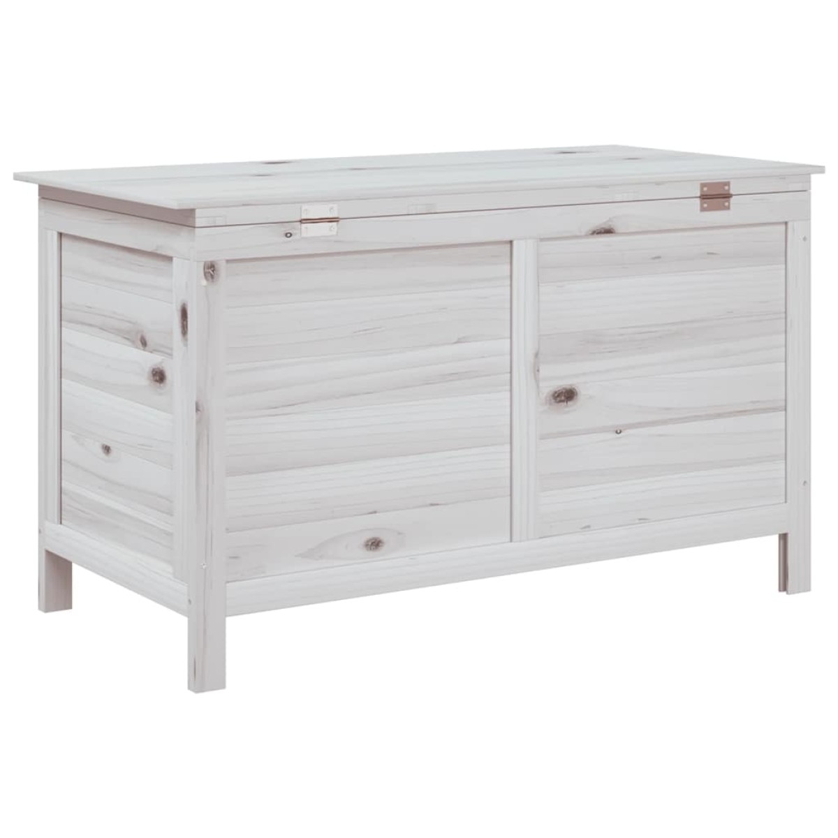 vidaXL Μπαούλο Αποθ. Κήπου Λευκό 99x49,5x58,5εκ Μασίφ Ξύλο Ελάτης