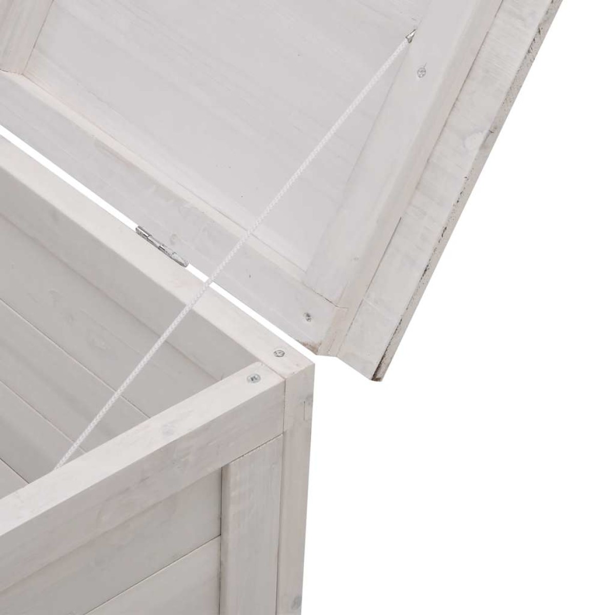 vidaXL Μπαούλο Αποθ. Κήπου Λευκό 99x49,5x58,5εκ Μασίφ Ξύλο Ελάτης