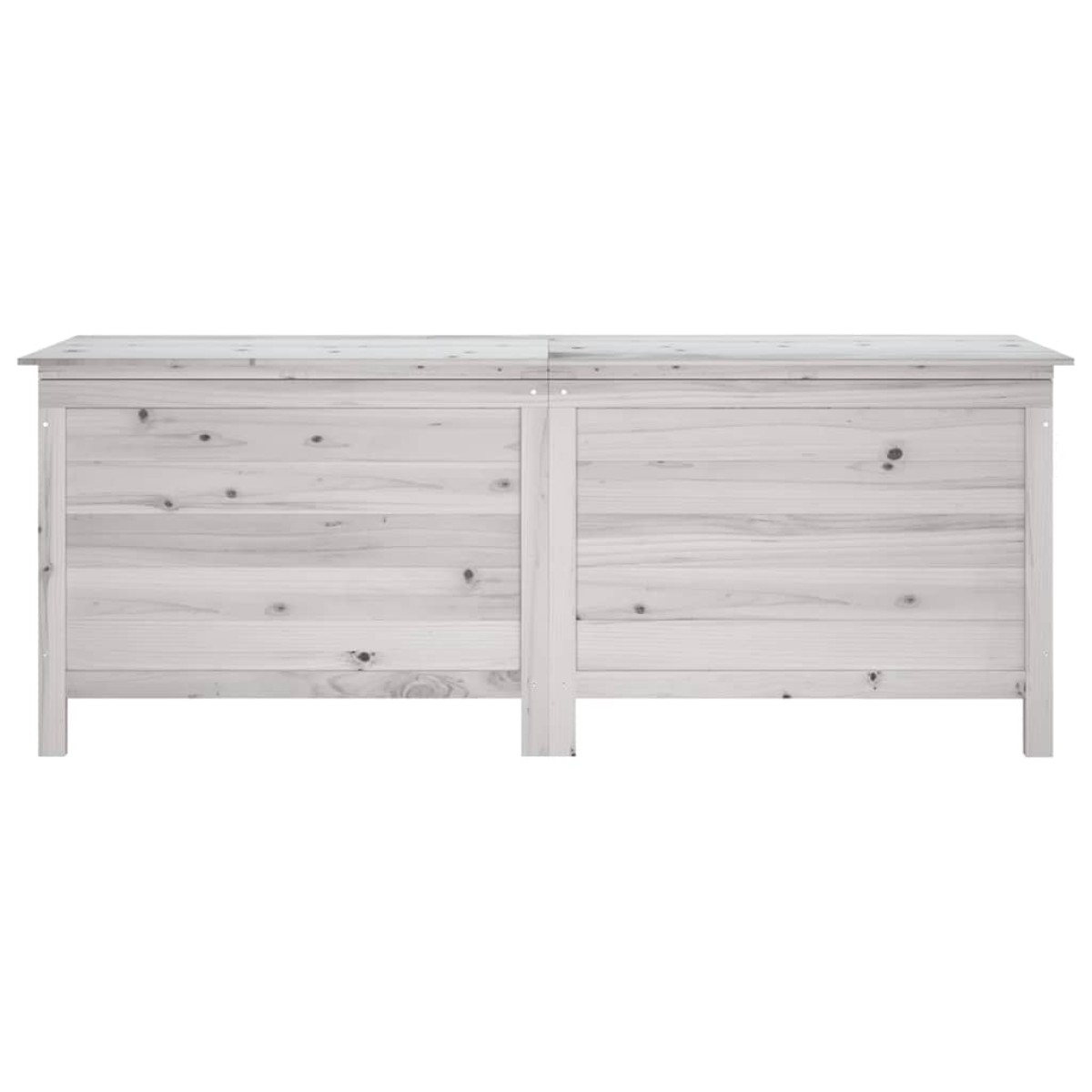 vidaXL Μπαούλο Αποθ. Κήπου Λευκό 150x50x56,5 εκ Μασίφ Ξύλο Ελάτης