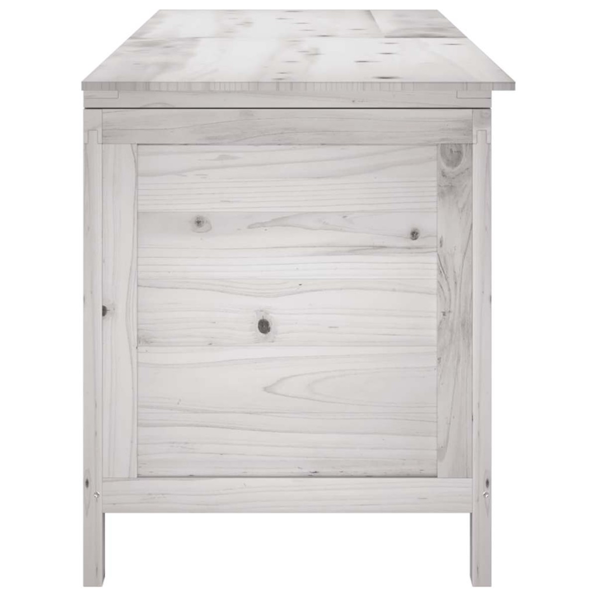 vidaXL Μπαούλο Αποθ. Κήπου Λευκό 150x50x56,5 εκ Μασίφ Ξύλο Ελάτης
