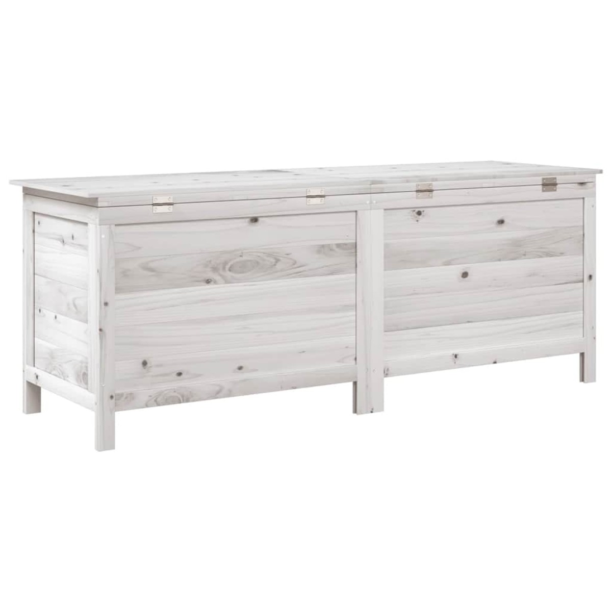 vidaXL Μπαούλο Αποθ. Κήπου Λευκό 150x50x56,5 εκ Μασίφ Ξύλο Ελάτης