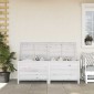 vidaXL Μπαούλο Αποθ. Κήπου Λευκό 150x50x56,5 εκ Μασίφ Ξύλο Ελάτης