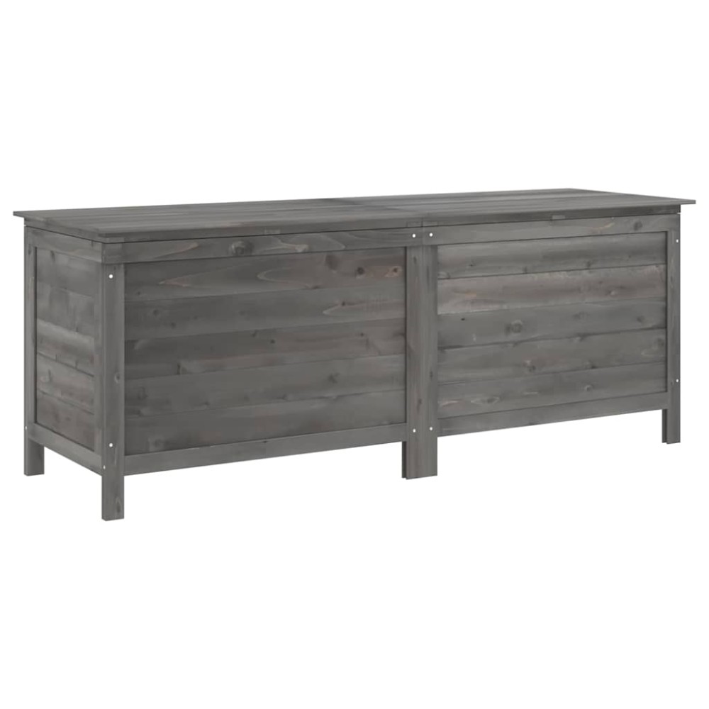 vidaXL Μπαούλο Αποθ. Κήπου Ανθρακί 150x50x56,5 εκ Μασίφ Ξύλο Ελάτης