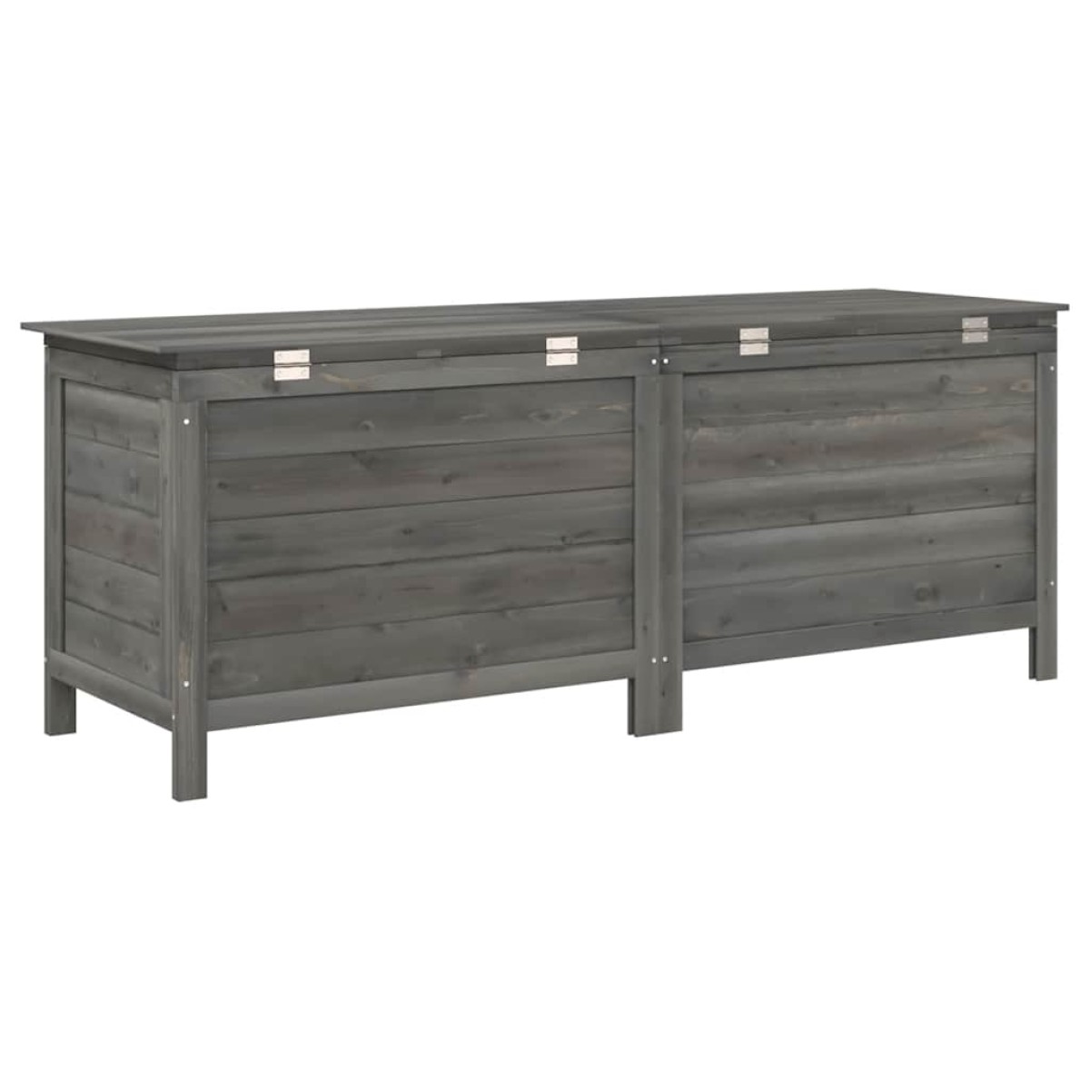 vidaXL Μπαούλο Αποθ. Κήπου Ανθρακί 150x50x56,5 εκ Μασίφ Ξύλο Ελάτης