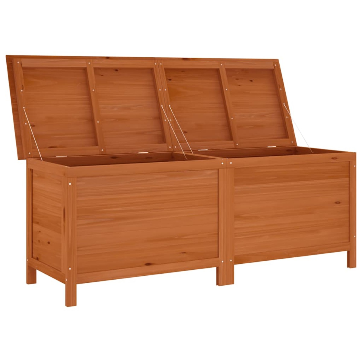 vidaXL Μπαούλο Αποθ. Κήπου Καφέ 150x50x56,5 εκ. Μασίφ Ξύλο Ελάτης