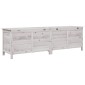 vidaXL Μπαούλο Αποθ. Κήπου Λευκό 198,5x50x56,5εκ Μασίφ Ξύλο Ελάτης