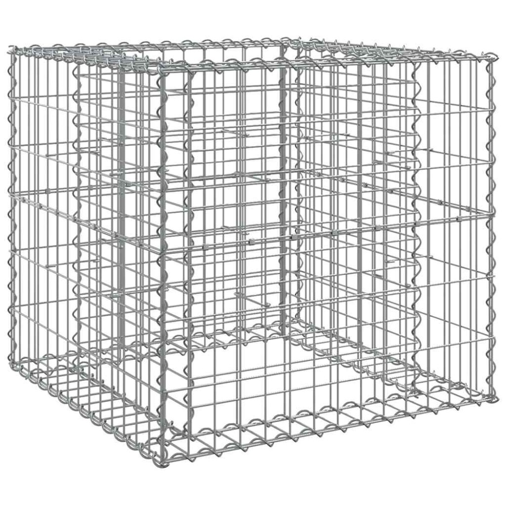 vidaXL Συρματοκιβώτιο Ασημί 70 x 70 x 65 εκ. από Γαλβανισμένο Χάλυβα