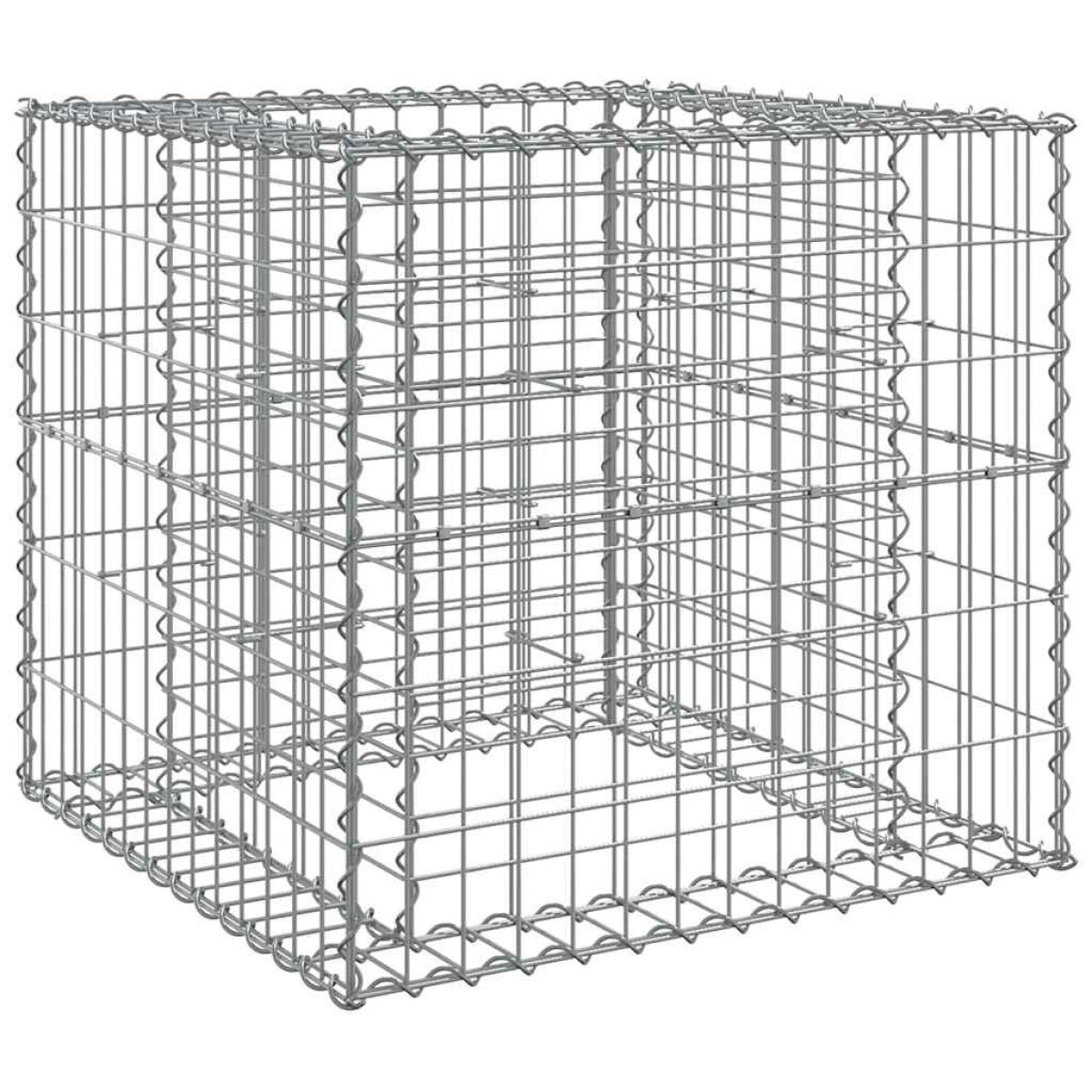 vidaXL Συρματοκιβώτιο Ασημί 70 x 70 x 65 εκ. από Γαλβανισμένο Χάλυβα