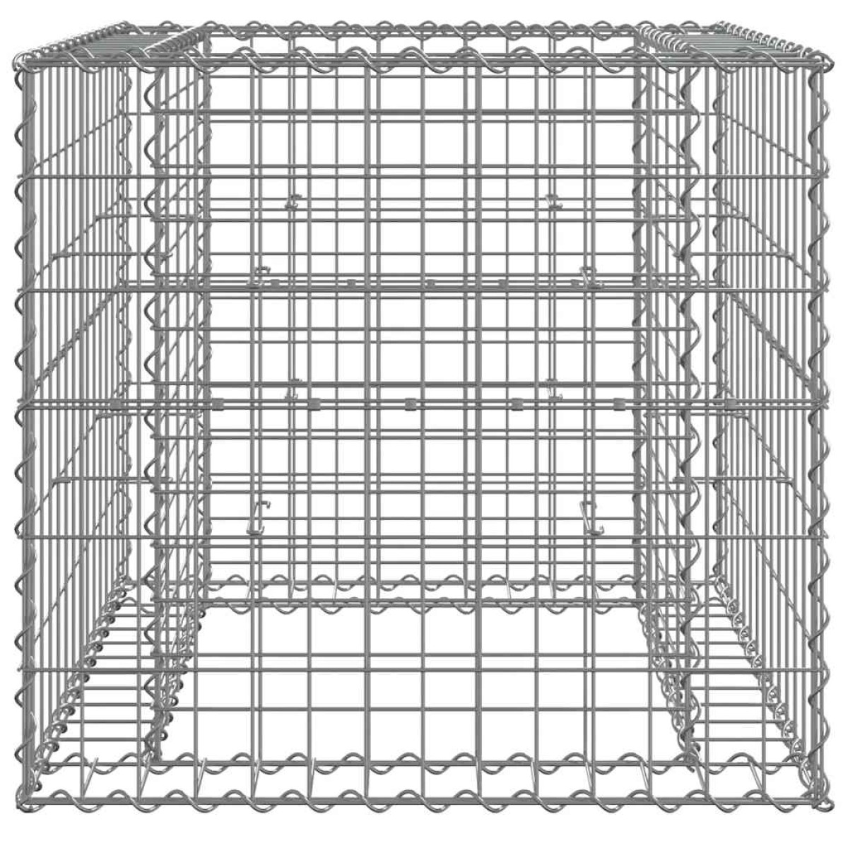 vidaXL Συρματοκιβώτιο Ασημί 70 x 70 x 65 εκ. από Γαλβανισμένο Χάλυβα