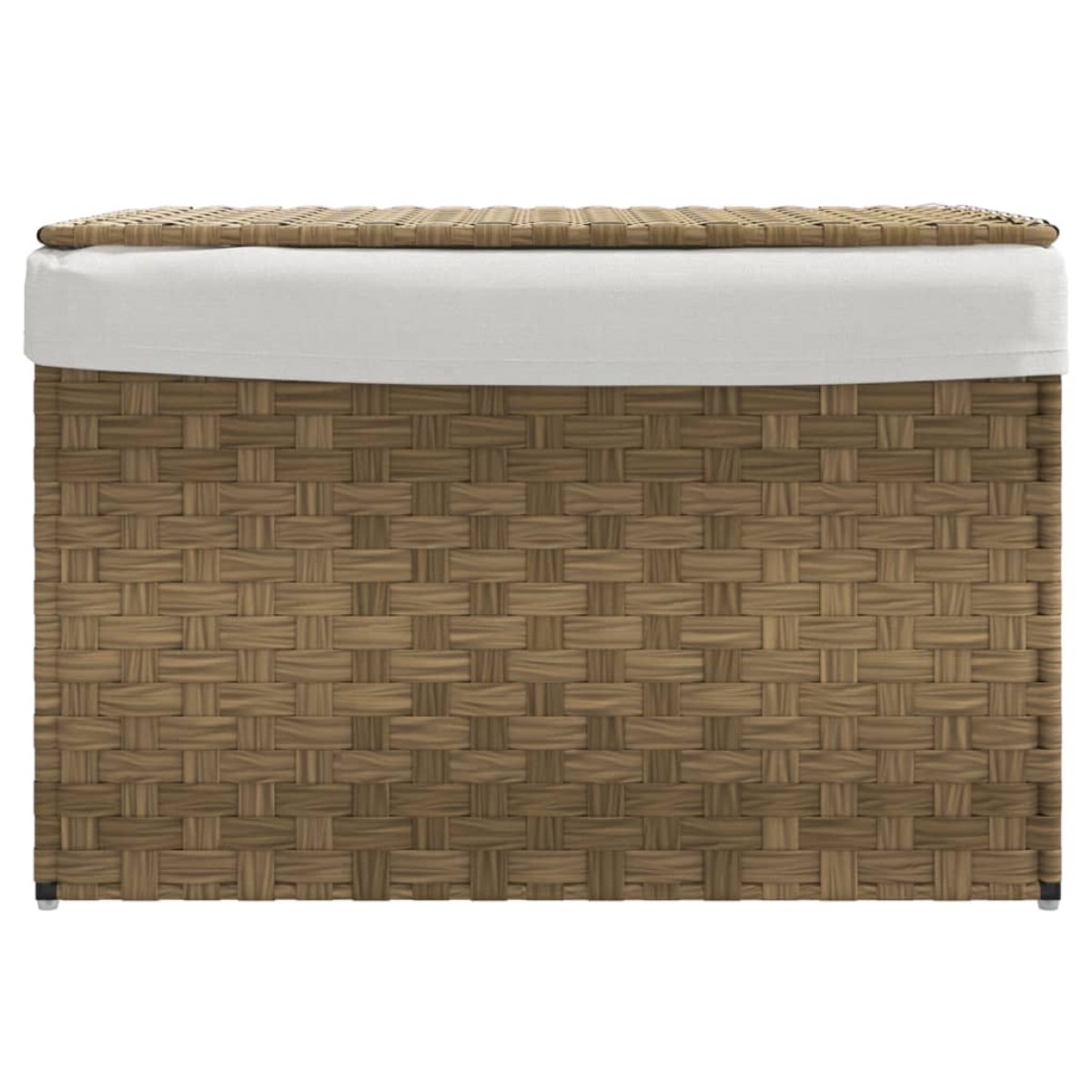 vidaXL Καλάθι Πλυντηρίου με Καπάκι 55,5 x 35 x 34 εκ. από Συνθ. Ρατάν