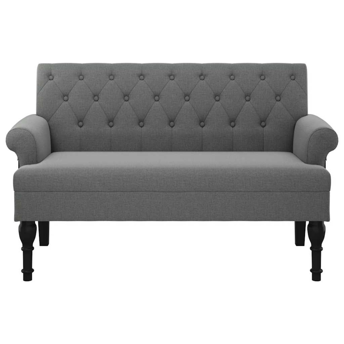 vidaXL Παγκάκι με Πλάτη Σκούρο Γκρι 120 x 62 x 75,5 εκ. Υφασμάτινο