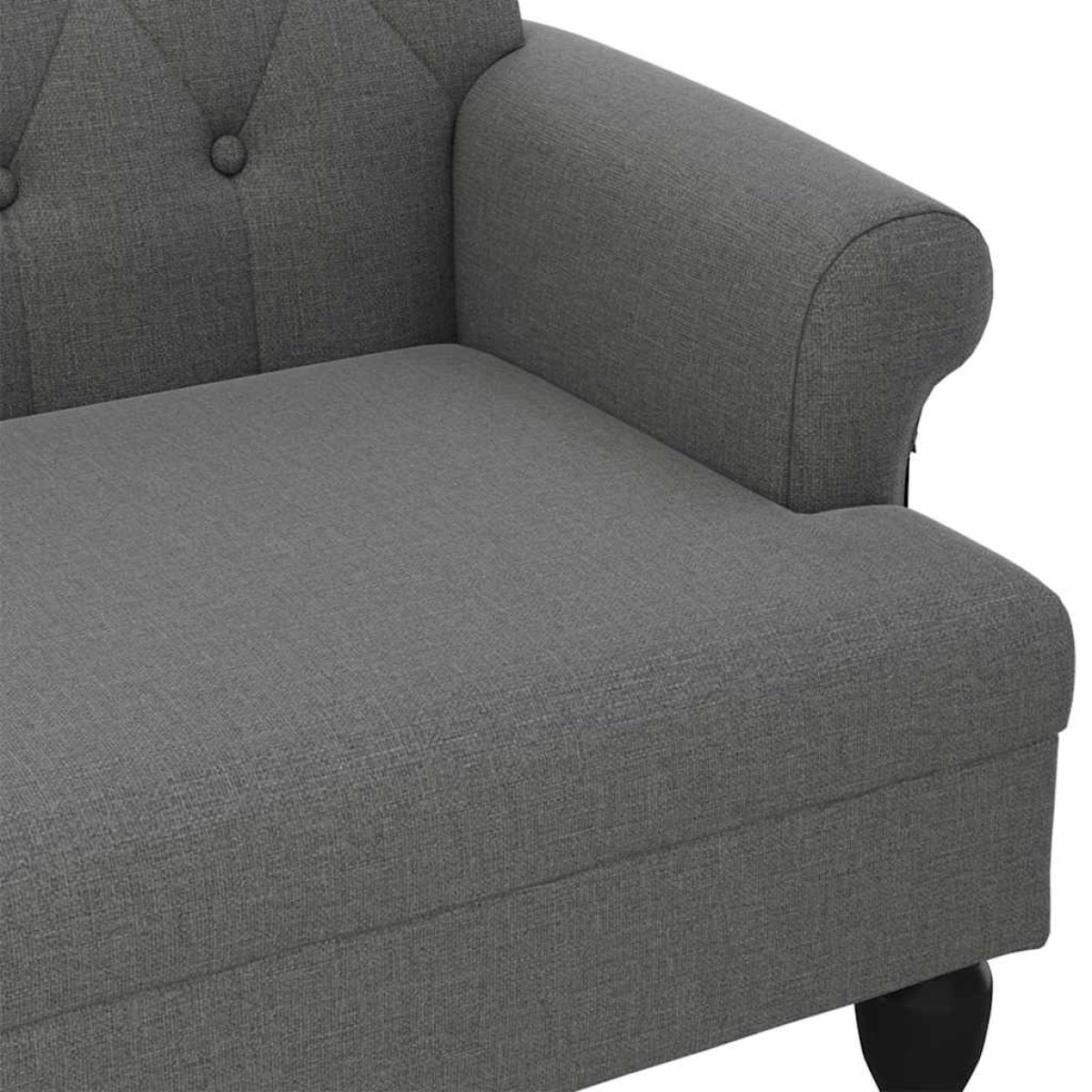 vidaXL Παγκάκι με Πλάτη Σκούρο Γκρι 120 x 62 x 75,5 εκ. Υφασμάτινο