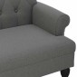 vidaXL Παγκάκι με Πλάτη Σκούρο Γκρι 120 x 62 x 75,5 εκ. Υφασμάτινο