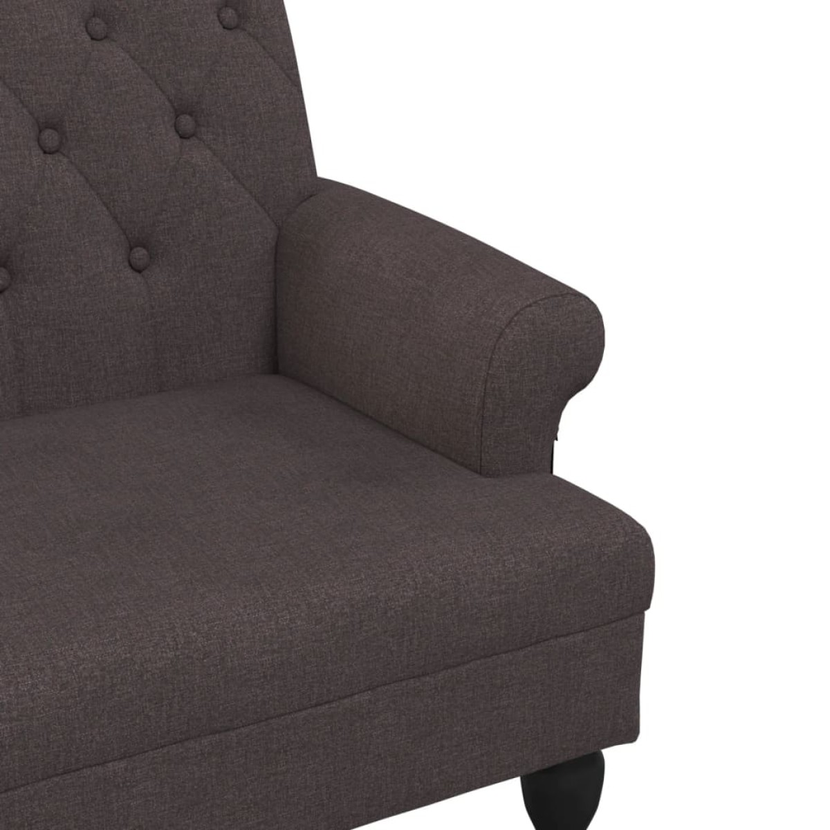 vidaXL Παγκάκι με Πλάτη Σκούρο Καφέ 120 x 62 x 75,5 εκ. Υφασμάτινο