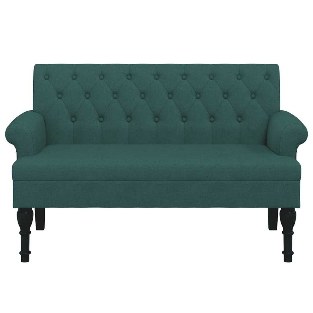 vidaXL Παγκάκι με Πλάτη Σκούρο Πράσινο 120 x 62 x 75,5 εκ. Υφασμάτινο