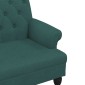 vidaXL Παγκάκι με Πλάτη Σκούρο Πράσινο 120 x 62 x 75,5 εκ. Υφασμάτινο