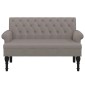vidaXL Παγκάκι με Πλάτη Taupe 120 x 62 x 75,5 εκ. Υφασμάτινο