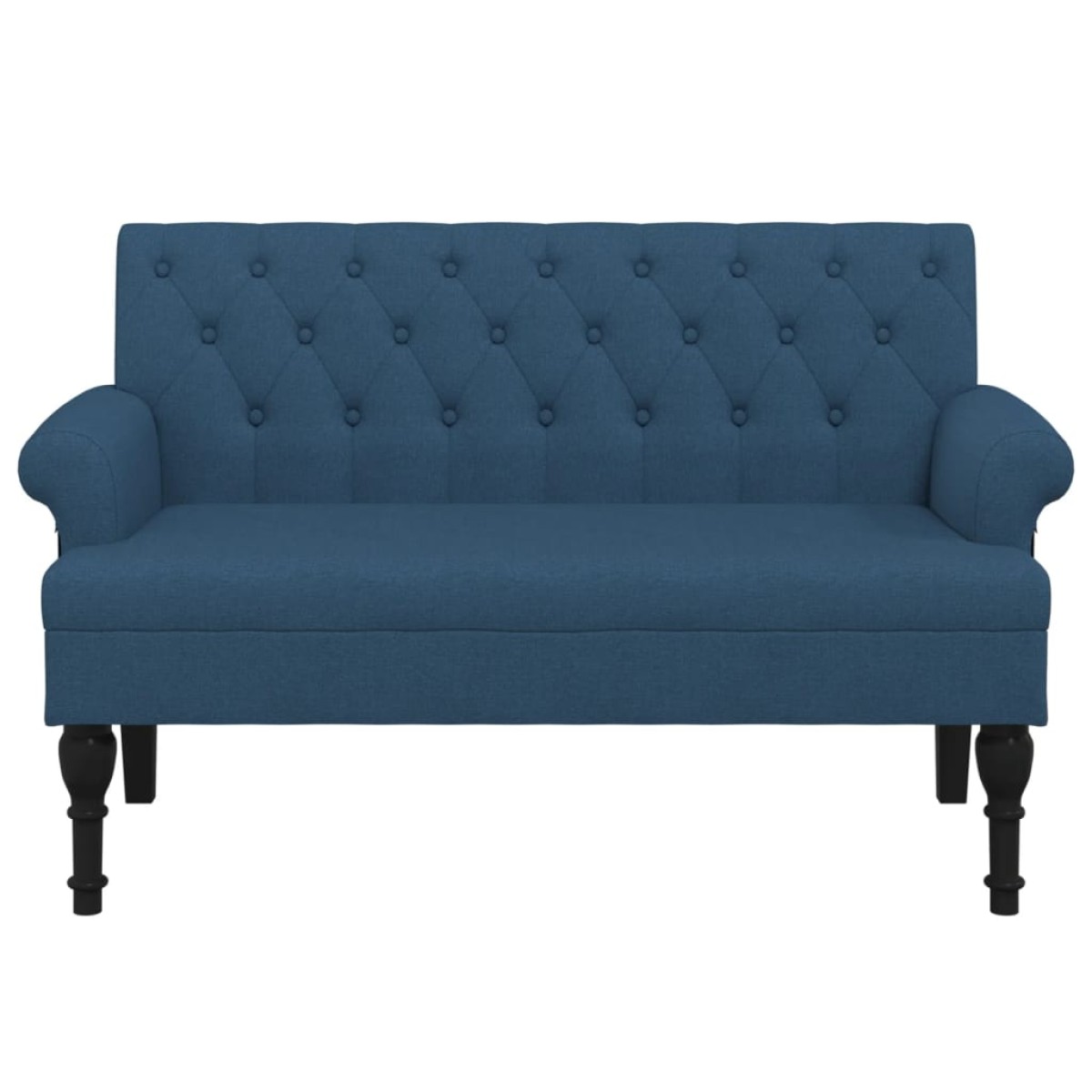 vidaXL Παγκάκι με Πλάτη Μπλε 120 x 62 x 75,5 εκ. Υφασμάτινο
