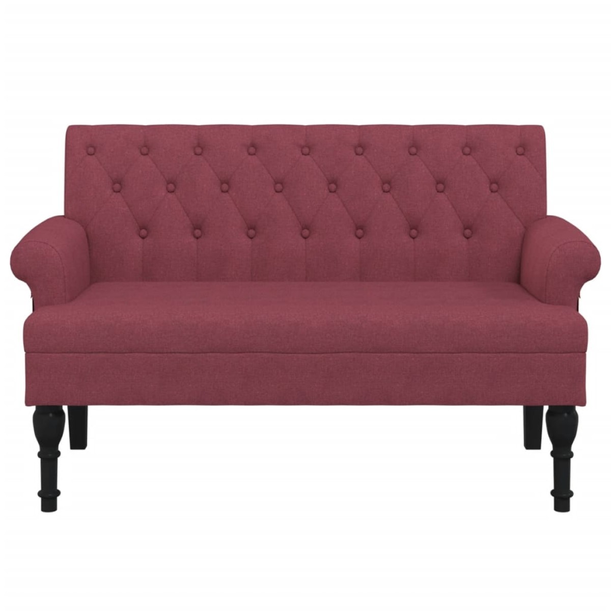 vidaXL Παγκάκι με Πλάτη Μπορντό 120 x 62 x 75,5 εκ. Υφασμάτινο