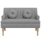 vidaXL Παγκάκι με Μαξιλάρια Αν. Γκρι 113 x 64,5 x 75,5 εκ. Υφασμάτινο