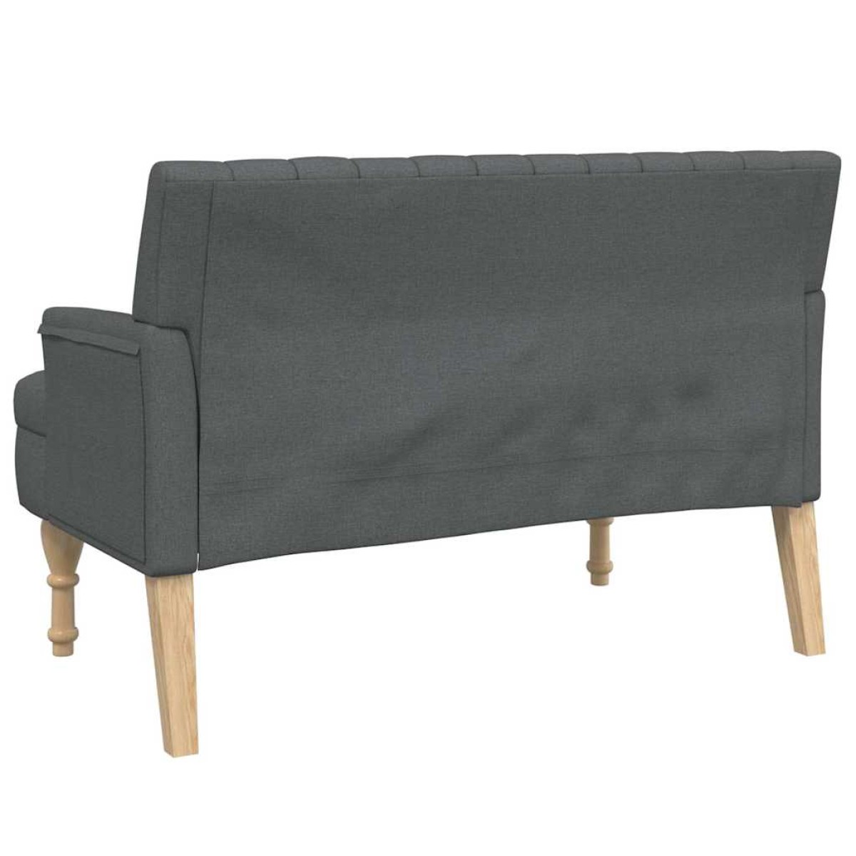 vidaXL Παγκάκι Σκούρο Γκρι 113x64,5x75,5 εκ. Υφασμάτινο με Μαξιλάρια