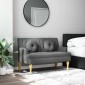 vidaXL Παγκάκι Σκούρο Γκρι 113x64,5x75,5 εκ. Υφασμάτινο με Μαξιλάρια