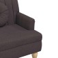 vidaXL Παγκάκι Σκούρο Καφέ 113x64,5x75,5 εκ. Υφασμάτινο με Μαξιλάρια