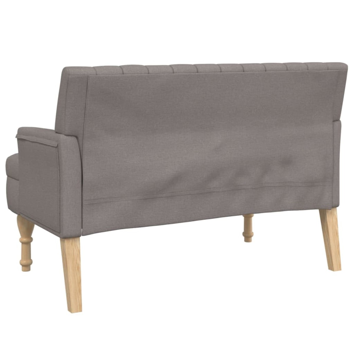 vidaXL Παγκάκι Taupe 113 x 64,5 x 75,5 εκ. Υφασμάτινο με Μαξιλάρια
