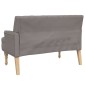vidaXL Παγκάκι Taupe 113 x 64,5 x 75,5 εκ. Υφασμάτινο με Μαξιλάρια