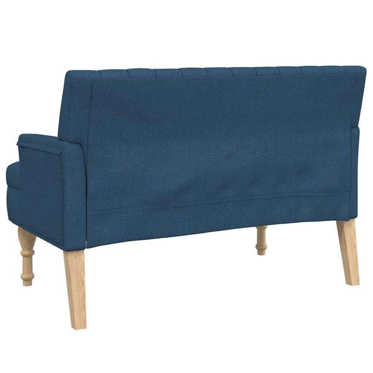 vidaXL Παγκάκι Μπλε 113 x 64,5 x 75,5 εκ. Υφασμάτινο με Μαξιλάρια